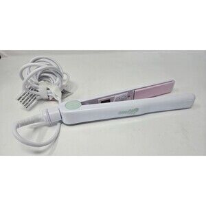 Mane Three Way Multi-Use Flat Iron 1" Ceramic Hair Straightener White Pink